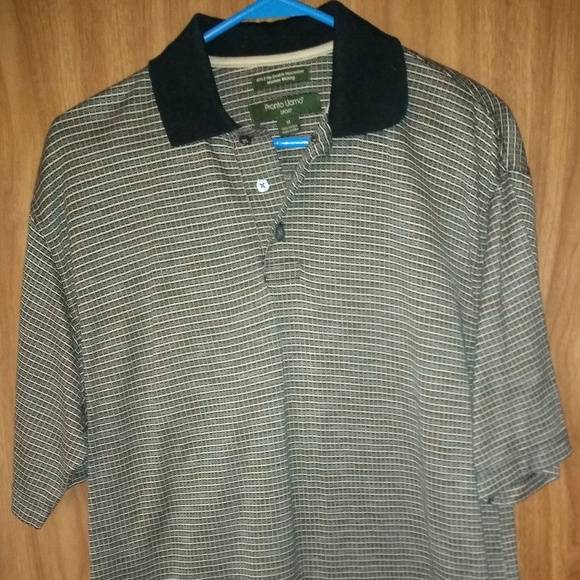 Pronto Uomo Other - Pronto Uomo Men's Golf/Sport Shirt M Black/Tan